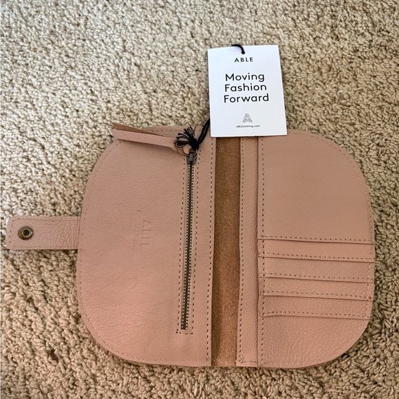NWT Able Marisol Wallet-Pebbled Rose - Picture 3 of 4